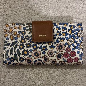 Fossil Women's Floral Wallet - Blue, Pink, Yellow